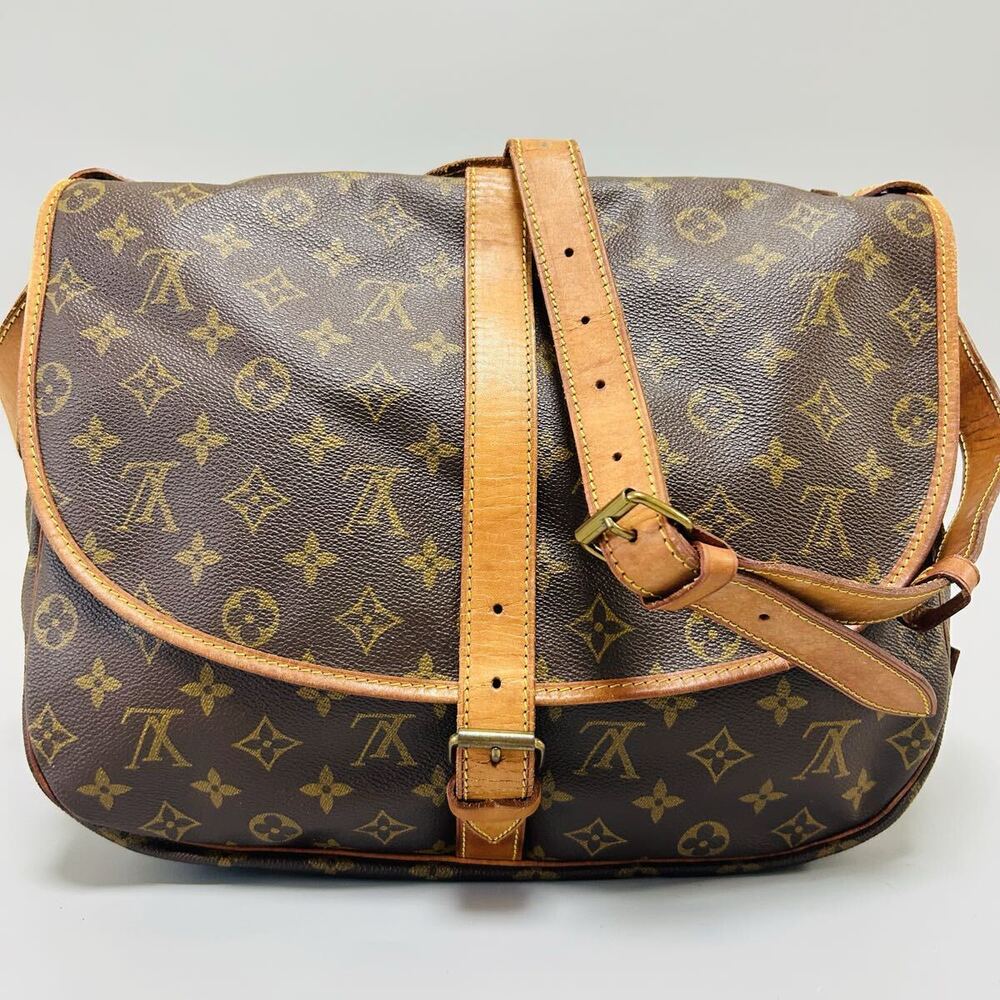 Louis Vuitton Saumur Shoulder Bag Monogram Brown